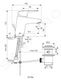 Ideal Standard CeraFlex Umvadlov batria s vpustom, BlueStart, chrm