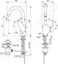 Ideal Standard CeraFlex Umvadlov batria s otonm vtokom, s vpustom, chrm