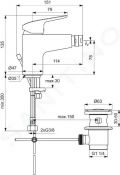 Ideal Standard CeraFlex Bidetov batria s vpustom, chrm