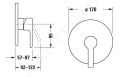 Duravit B.2 Sprchov batria pod omietku, chrm