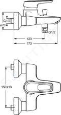 Ideal Standard CeraMix Blue Vaov batria, chrm