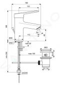 Ideal Standard Ceraplus II Umvadlov batria s vpustom, chrm