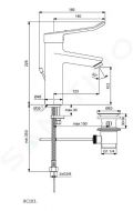 Ideal Standard Ceraplus II Umvadlov batria s vpustom, chrm