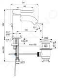 Ideal Standard CeraLine Umvadlov batria s vpusou, chrm