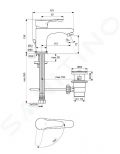 Ideal Standard Alpha Umvadlov batria s vpustom, BlueStart, chrm