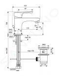 Ideal Standard Alpha Umvadlov batria s vpustom, chrm