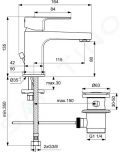 Ideal Standard Cerafine D Umvadlov batria s vpustom, chrm