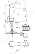 Ideal Standard Cerafine D Umvadlov batria s vpustom, BlueStart, chrm
