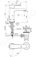 Ideal Standard Cerafine D Umvadlov batria s vpustom, BlueStart, chrm