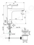 Ideal Standard Cerafine O Umvadlov batria s vpustom, chrm