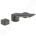 Ideal Standard Conca Tap Umvadlov batria, 3-otvorov intalcia, s vpustom, Magnetic Grey