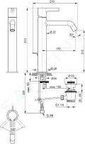 Ideal Standard Joy Umvadlov batria s vpustom, Magnetic Grey