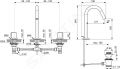 Ideal Standard Joy Umvadlov batria, 3-otvorov intalcia, s vpustom, chrm