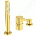 Ideal Standard Joy Batria na okraj vane, 3-otvorov intalcia, Brushed Gold