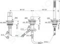 Ideal Standard Joy Batria na okraj vane, 3-otvorov intalcia, chrm