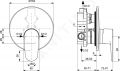 Ideal Standard Cerafine O Sprchov batria pod omietku s 1 vstupom, ierna