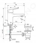 Ideal Standard CeraPlan Umvadlov batria s vpustom, chrm