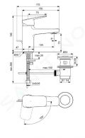 Ideal Standard CeraPlan Umvadlov batria s vpustom, BlueStart, chrm