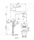 Ideal Standard CeraPlan Umvadlov batria s vpustom Click-Clack, chrm