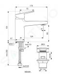 Ideal Standard CeraPlan Umvadlov batria Grande s vpustom Click-Clack, chrm