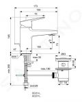 Ideal Standard CeraPlan Umvadlov batria s vpustom, chrm