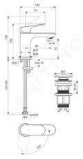 Ideal Standard Ceralife O Umvadlov batria s vpusou ClickClack, BlueStart, hodvbna ierna