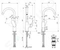 Ideal Standard Ceralife O Umvadlov batria s otonm vtokom a vpusou Click-Clack, chrm
