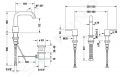Duravit C.1 Umvadlov batria s vpusou, 3-otvorov intalcia, chrm