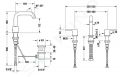 Duravit C.1 Umvadlov batria s vpusou, 3-otvorov intalcia, chrm