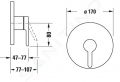 Duravit C.1 Sprchov batria pod omietku, chrm