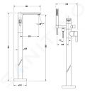 Duravit D-Neo Vaov batria na podlahu, chrm