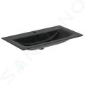Ideal Standard Connect Air Umvadlo nbytkov, 84x46x17 cm, s prepadom, otvor na batriu, ierna