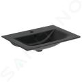 Ideal Standard Connect Air Umvadlo nbytkov, 64x46x17 cm, s prepadom, otvor na batriu, ierna