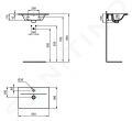 Ideal Standard Connect Air Nbytkov umvadlo 54x38x16 cm, s prepadom, 1 otvor na batriu, IdealPlus, biela
