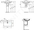 Ideal Standard Connect Air Umvadlo Cube, 60x46x16 cm, s prepadom, otvor na batriu, ierna