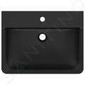 Ideal Standard Connect Air Umvadlo Cube, 60x46x16 cm, s prepadom, otvor na batriu, ierna