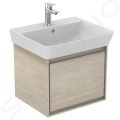 Ideal Standard Connect Air Umvadlo Cube, 55x46x16 cm, s prepadom, otvor na batriu, biela