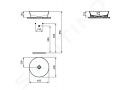 Ideal Standard Ipalyss Umvadlov misa, priemer 40 cm, bez prepadu, matn biela