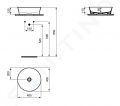 Ideal Standard Ipalyss Umvadlov misa, priemer 40 cm, bez prepadu, Pomegranate