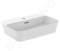 Ideal Standard Ipalyss Umvadlo na dosku, 55x38 cm, s prepadom, otvor na batriu, matn biela