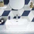 Ideal Standard Ipalyss Umvadlo na dosku, 55x38 cm, s prepadom, otvor na batriu, matn biela