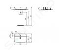 Ideal Standard Ipalyss Umvadlo na dosku, 55x38 cm, s prepadom, otvor na batriu, matn ierna