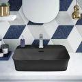 Ideal Standard Ipalyss Umvadlo na dosku, 55x38 cm, s prepadom, otvor na batriu, matn ierna