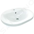 Ideal Standard Connect Umvadlo zpustn, 55x43 cm, s prepadom, 1 otvor na batriu, biela
