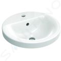 Ideal Standard Connect Umvadlo zpustn, priemer 38 cm, s prepadom, 1 otvor na batriu, biela