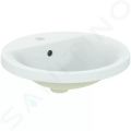 Ideal Standard Connect Umvadlo zpustn, 48 cm, s prepadom, otvor na batriu, biela