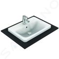 Ideal Standard Connect Umvadlo zpustn, 58x43 cm, s prepadom, 1 otvor na batriu, biela