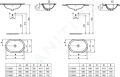 Ideal Standard Connect Umvadlo pod dosku, 62x41 cm, s prepadom, biela