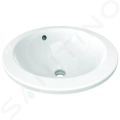 Ideal Standard Connect Umvadlo pod dosku, priemer 38 cm, s prepadom, biela