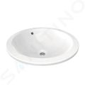 Ideal Standard Connect Umvadlo zpustn, priemer 48 cm, bez otvoru na batriu, biela